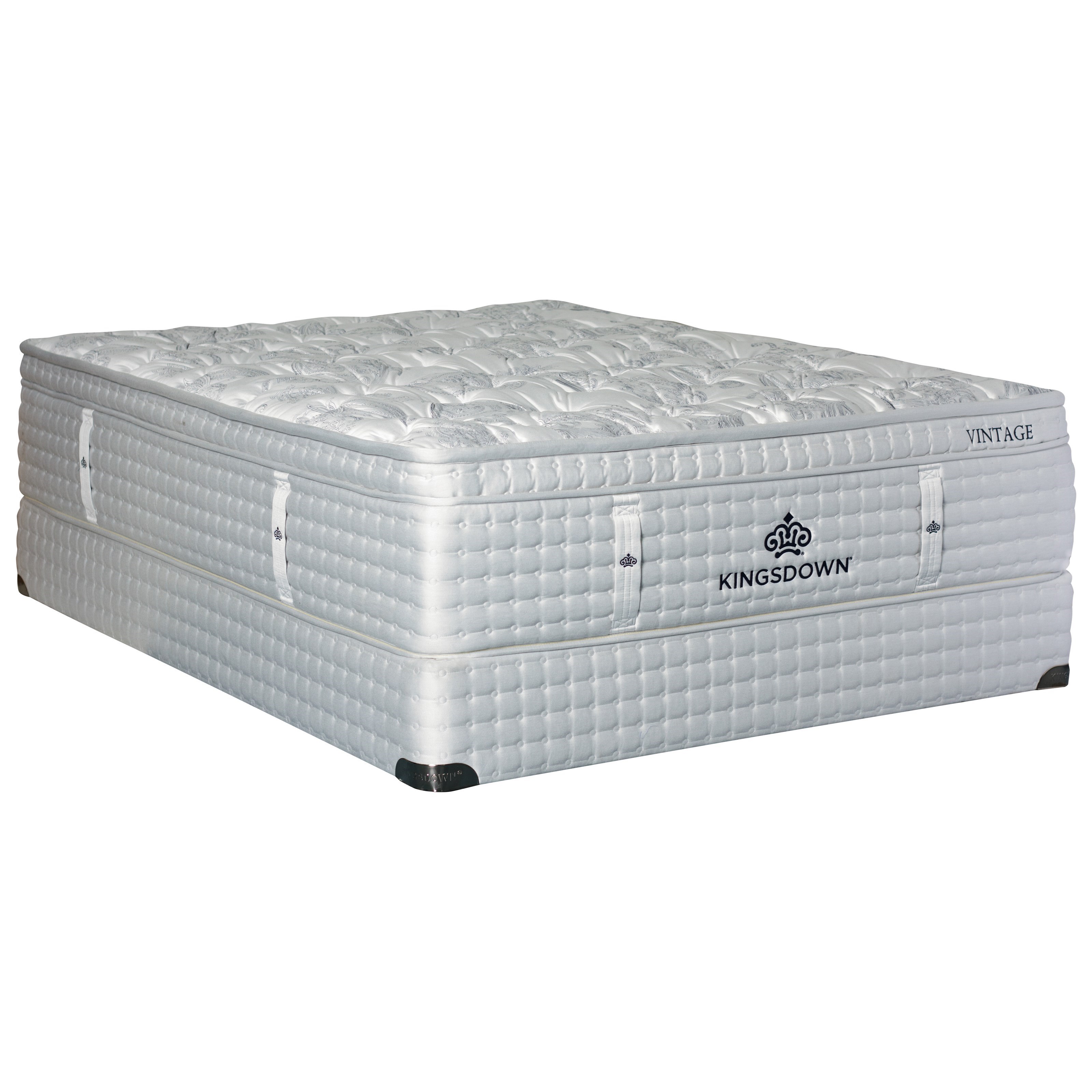 Kingsdown Vintage Cypress Bay ET Queen EuroTop Luxury Mattress and Low